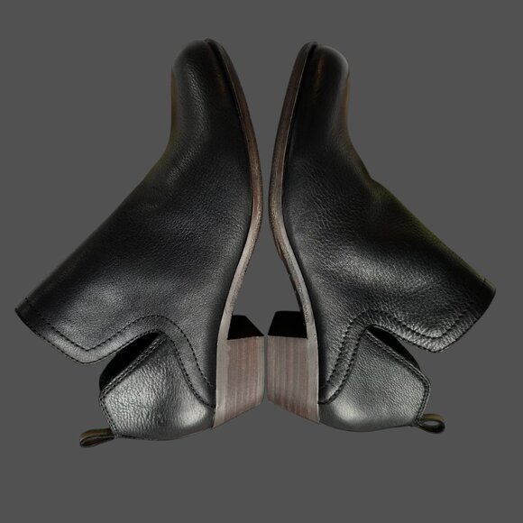 Lucky Brand Bollo Booties Ankle Boots 8M 38.5 Black Slip-on Pull-on - Picture 2 of 15